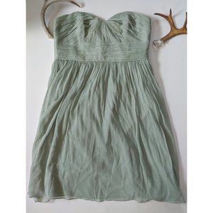 J. CREW Silk Dust Shale Bridesmaid's Dress